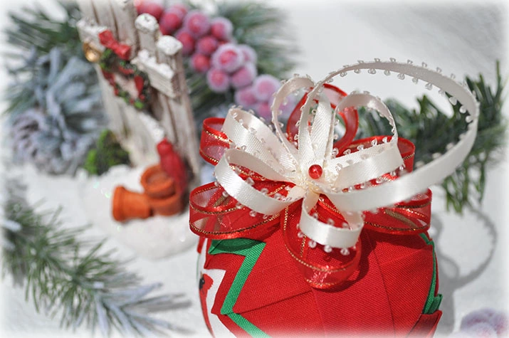 Christmas Cardinal Quilted Ornament