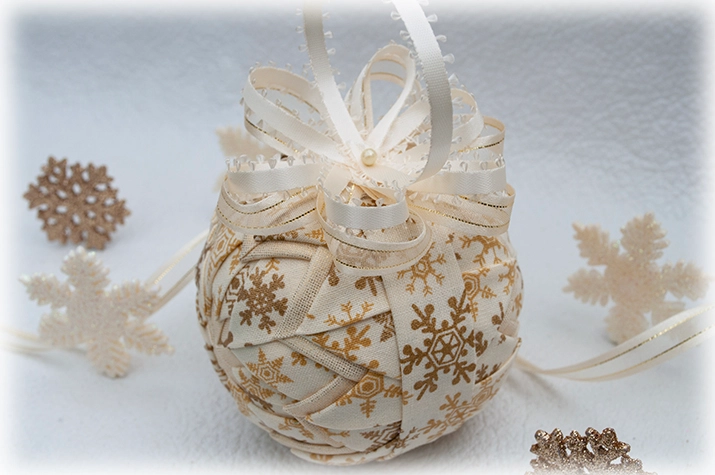 Ivory Snow Quilted Ornament