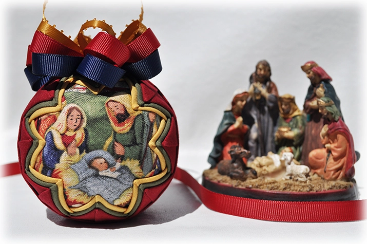 Nativity Quilted Ornament