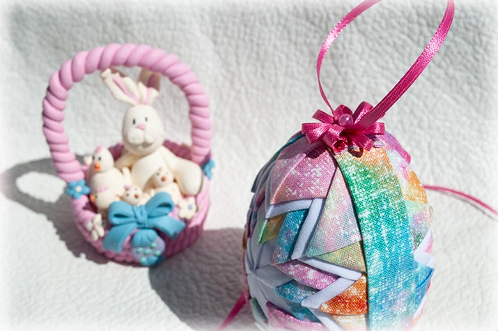 Easter Egg Quilted Ornament