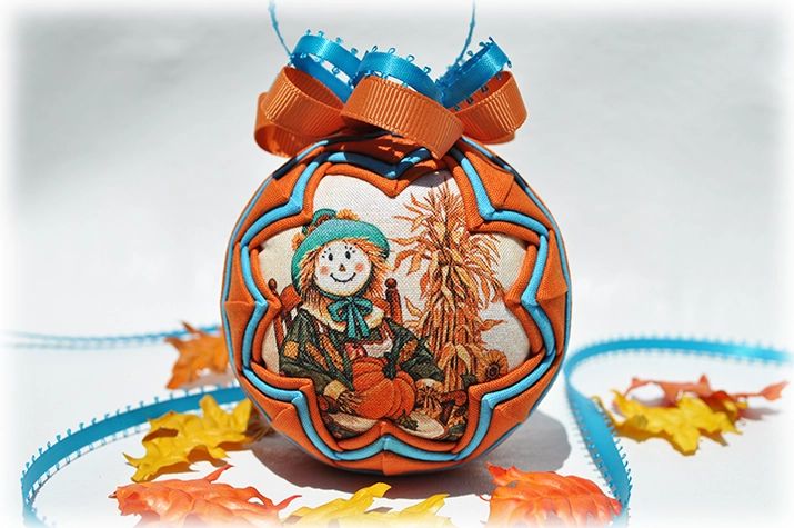 Scarecrows Quilted Ornament