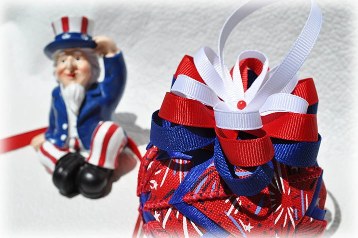 Fourth of July Quilted Ornament