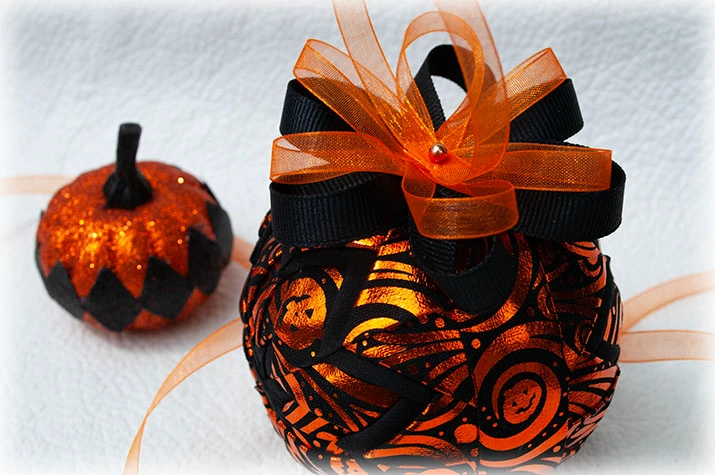 Happy Halloween Quilted Ornament