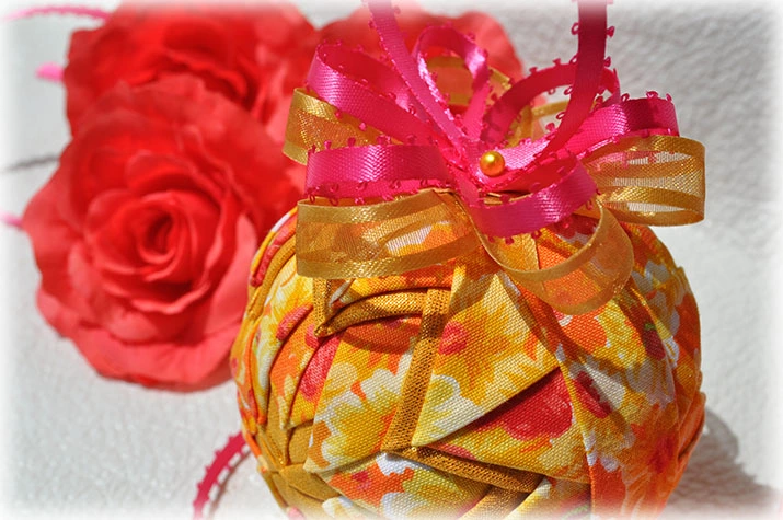 Golden Delight Quilted Ornament