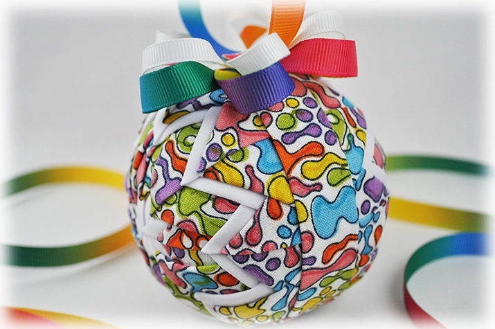 Lava Quilted Ornament